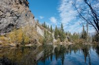 Calm water of Grassi Lake