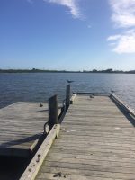 The lagoon on the other side of the island.