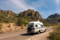 Camper Dan getting his first taste of Big Bend National Park.