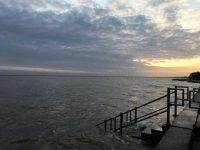 The high waters of Lake Pontchartrain.