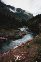 Views along the Going to the Sun Road, Glacier National Park, Montana, United States.