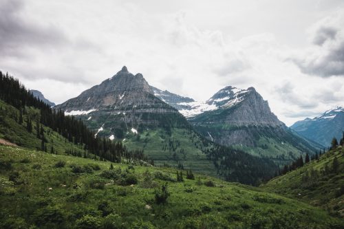 Views along the Going to the Sun Road, Glacier National Park, Montana, United States.