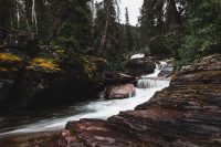 Saint Mary Falls / Virginia Falls hike. Glacier National Park, Montana, United States.