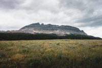 Views as we finish up driving the Going to the Sun Road, Glacier National Park, Montana, United States.