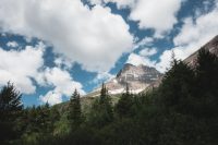 Redrock Falls hike, Glacier National Park, Montana, United States.