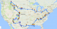 Our 2016 road trip route!
