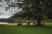 Perfect spot to sit and watch over Lake Dunmore.