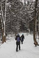 Hiking Andy's Trail after a snowfall.