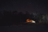 Picture perfect cabin in the woods.