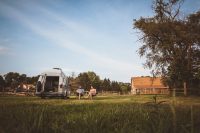 Our chosen campsite with the barn and family home in the background.