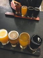 Flights at Steady Habit Brewing Company.