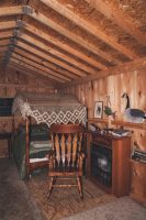 The cozy interior of The Love Shack.