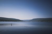 Nearby Sandy Bottom Beach in Honeoye, NY for fishing and swimming.