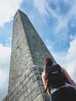 High Point monument stands 200 feet tall at ~1800 feet above sea level.