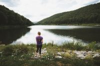 The reservoir at Lyman Run State Park.