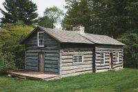 Exploring the grounds at Cherry Springs State Park we found this old cabin.