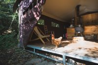 The platform tents at Stony Creek Farmstead are loved by all.