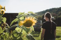 Stop and smell the flowers during your farm stay.