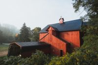 The Stony Creek Farmstead farm store is located in this red barn.