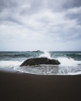 The volcanic beach at Porto Formoso was peaceful and exhilarating all in one.