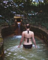 Some of the hot springs of Hotel Terra Nostra Park in Furnas were tucked away in private alcoves.