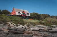 The lighthouse at Two Lights State Park is not open to the public.