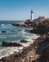 The most photographed lighthouse in America is located in the Fort Williams town park.