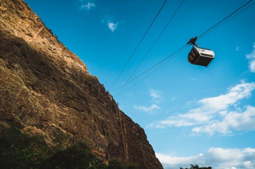 The Fajã dos Padres Elevator provides access to plantations, a pebble beach, accommodation, and a small restaurant.