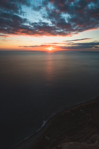 And the sunset that we were treated to when we disembarked the Bananas on the plantation located at the bottom of the Fajã dos Padres Elevator at the top.