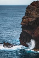 The rocky coastline takes a beating.