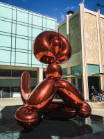 Balloon Dog (Red) by Jeff Koons. Outside LACMA, Los Angeles, California.