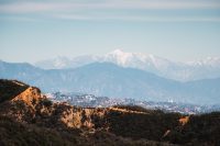 Mountain and beach and city views all exist on the Temescal Canyon Trail hike in Topanga State Park in Los Angeles, California.