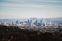 Mountain and beach and city views all exist on the Temescal Canyon Trail hike in Topanga State Park in Los Angeles, California.