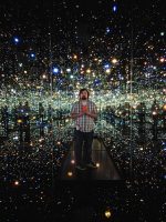 Michael in the Infinity Mirrored Room—The Souls of Millions of Light Years Away by Yayoi Kusama. The Broad, Los Angeles, California.