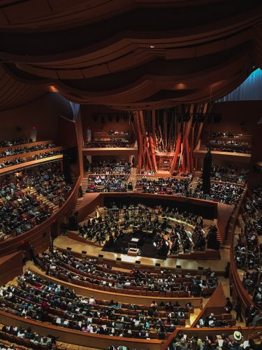 Glen Hansard with the Los Angeles Philharmonic orchestra, Walt Disney Concert Hall, Los Angeles, California.