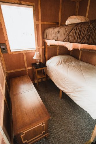 A separate room in the Ravens Nest is home to bunk-beds.
