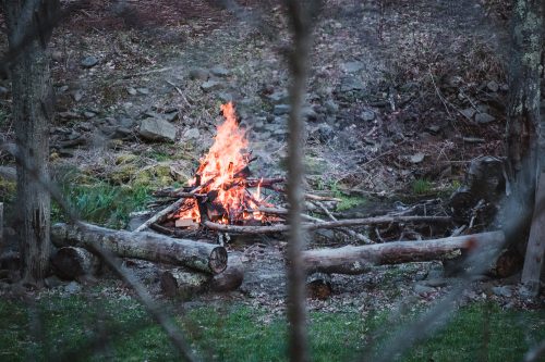 Enjoy an evening around the campfire on the property.