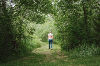 The path to Riverside Camp and the dock on the Mullica River is private and serene.