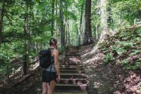 Hiking the Gorge Trail and the Rim Trail at Robert H. Treman State Park.