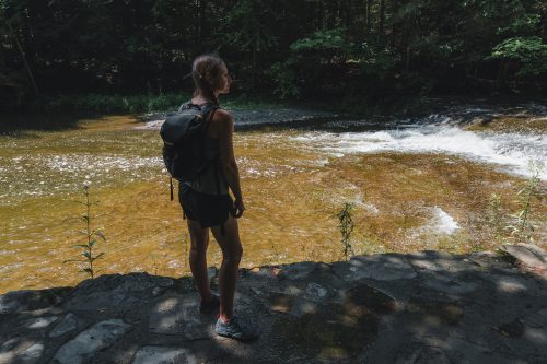 Hiking the Gorge Trail and the Rim Trail at Robert H. Treman State Park.
