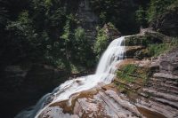 Hiking the Gorge Trail and the Rim Trail at Robert H. Treman State Park.