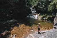 Hiking the Gorge Trail and the Rim Trail at Robert H. Treman State Park.