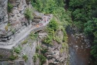 Hiking the Gorge Trail and the Rim Trail at Robert H. Treman State Park.