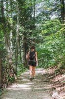 Hiking the Gorge Trail and the Rim Trail at Robert H. Treman State Park.