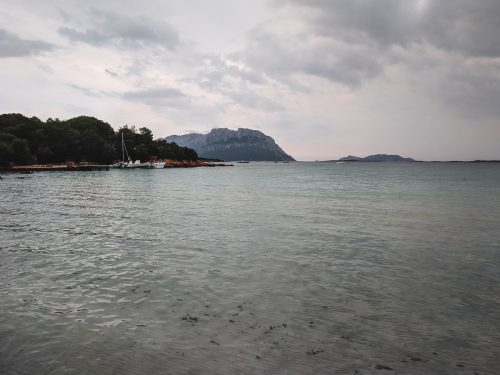 A cloudy day at Porto Istana beach.