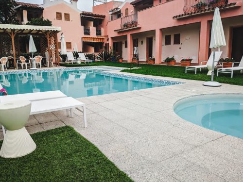 The pool at Hotel Daniel, Olbia.