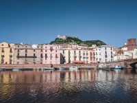 Bosa with the castle on the hill