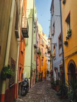 The narrow streets of Bosa