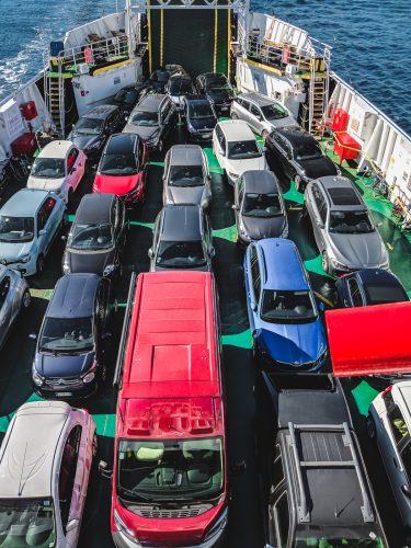 Taking the ferry to Isola La Maddalena