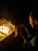 humangear FlexiBowl and GoBites by the campfire.